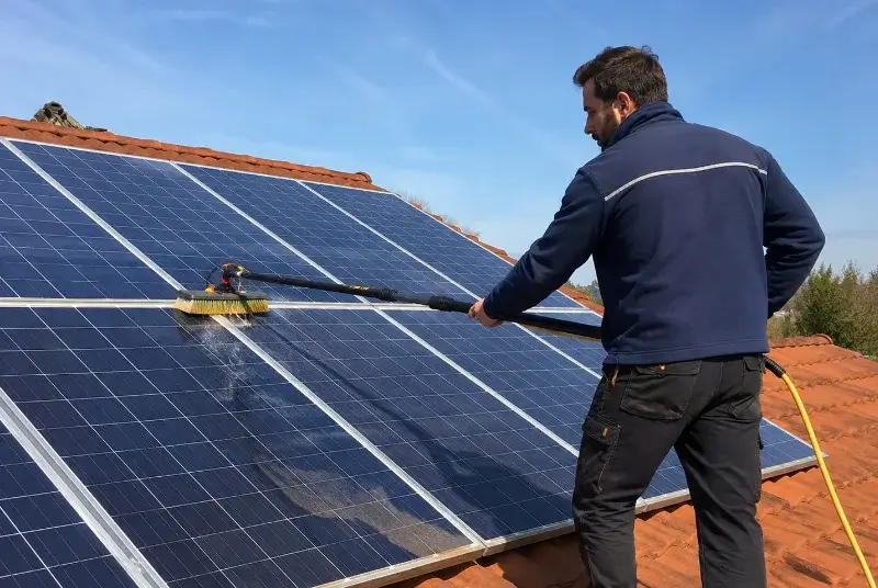 Nettoyage et entretien de panneaux solaires à Essert-Romand